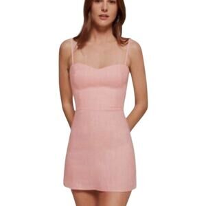 REFORMATION Made in the USA Women’s Auden Pale Pink Mini Dress SIZE 10